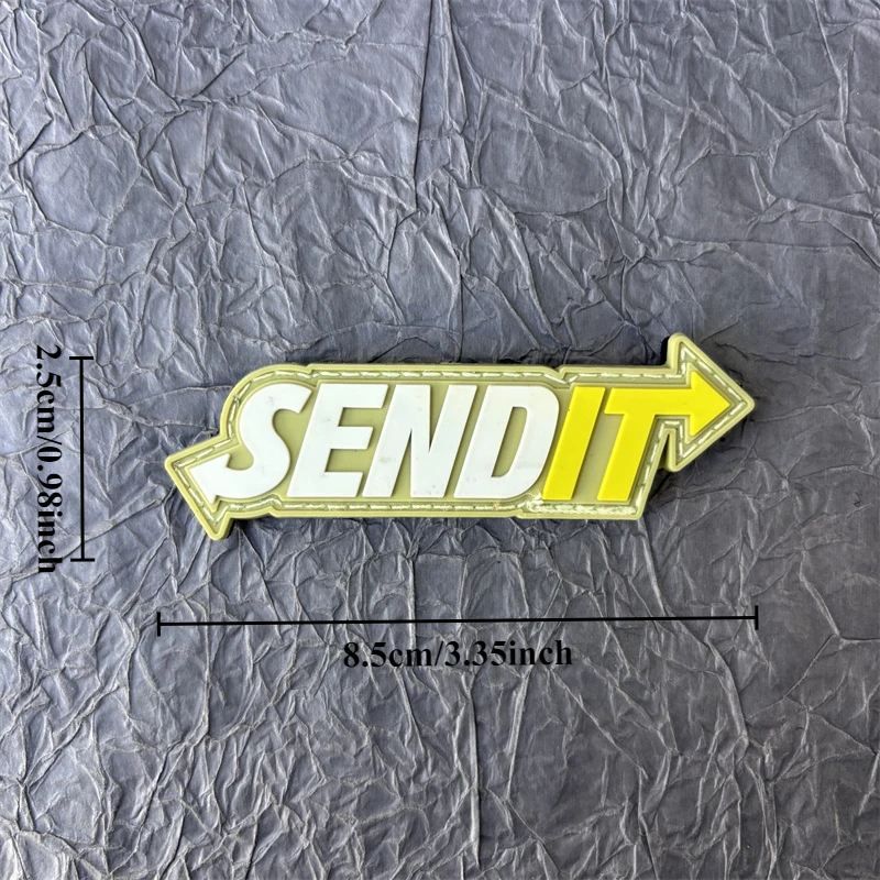 Parches de PVC "SENDIT" para ropa, insignia de moral táctica, parches de gancho y bucle, pegatinas para brazalete militar, sombreros para mochila - imagen 4