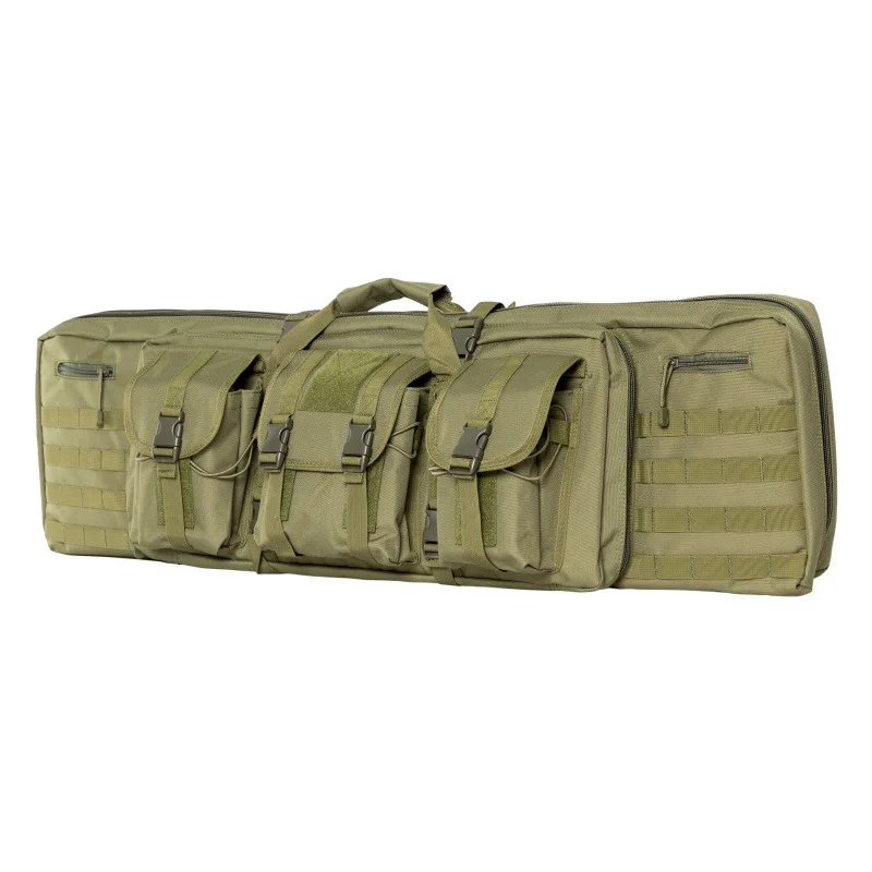 Bolsa para Rifle de doble largo para pistola táctica, mochila para Rifle de caza, funda protectora cuadrada de nailon Airsoft para llevar doble y suave - imagen 5