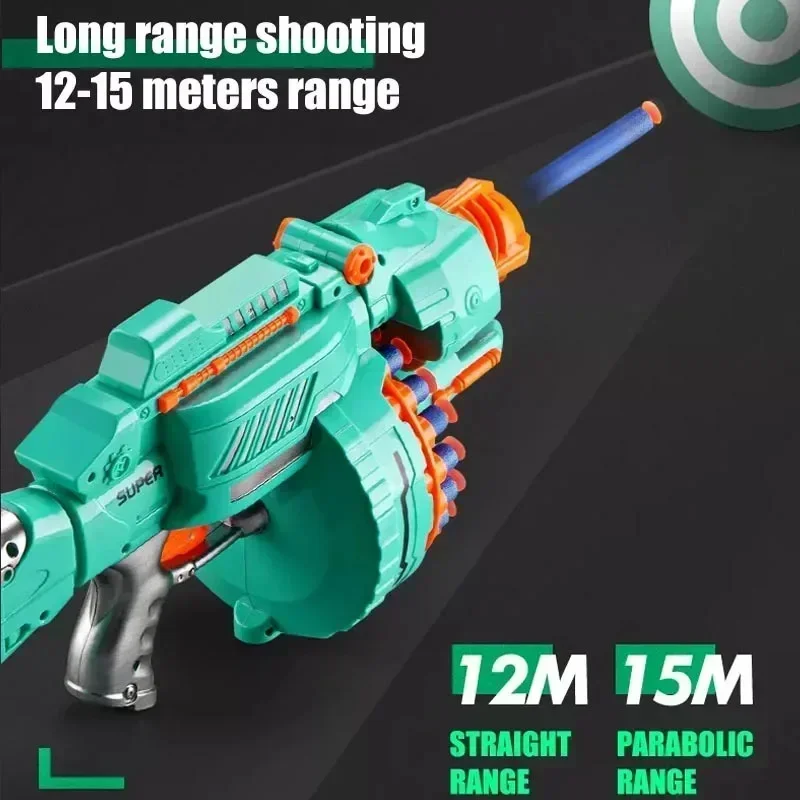 Pistola Nerf eléctrica Gatling con disparo continuo y ventosas - imagen 4