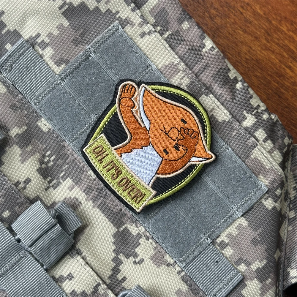"¡Oh Todo!" Parche bordado con insignia de moral táctica para ropa, parches militares con gancho y bucle, apliques de dibujos animados para mochila - imagen 2