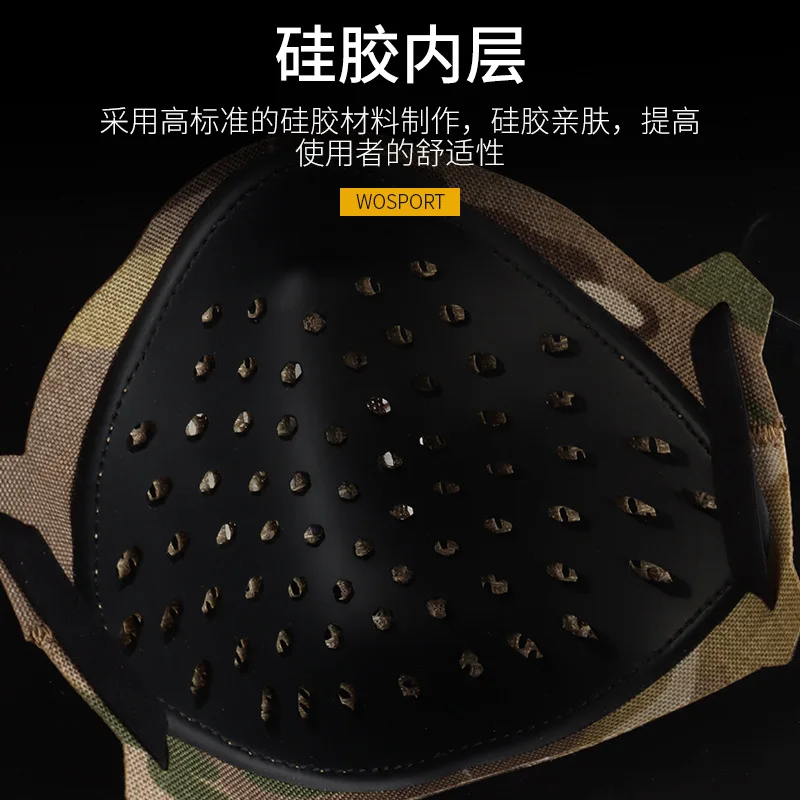 Máscara de equipo al aire libre con protector bucal transpirable ventilado con ajuste interior de silicona suave y agradable para la piel - imagen 4