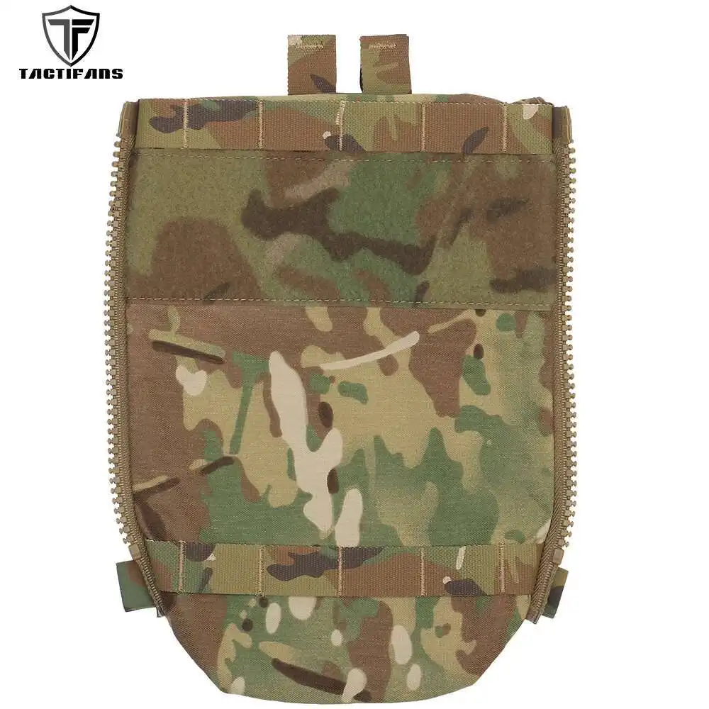 Bolsa de agua con Panel trasero táctico, depósito de vejiga de hidratación de 3L, sistema Molle, cremallera lateral para FCPC V5, portador de placa, chaleco de caza