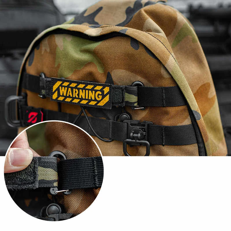 Correas tácticas de poliéster, hebilla colgante, Paracordes, mango de gancho, multiusos EDC, equipo MOLLE para exteriores, decoración de bolsa montada - imagen 5