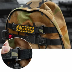 Correas tácticas MOLLE de poliéster con hebilla y paracord colgante