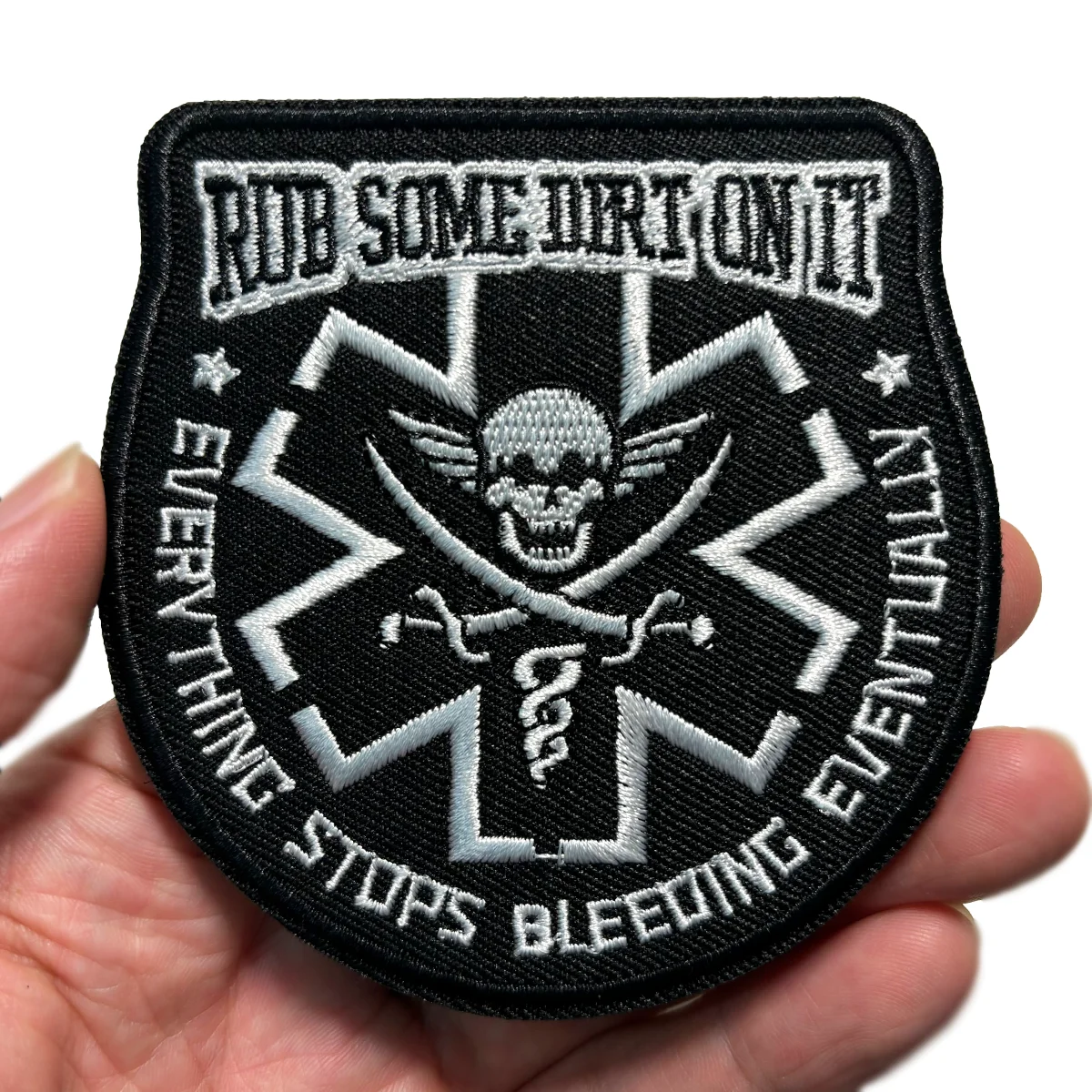 Parche de moral para frotar algo de suciedad, parche bordado para medic, EMS, EMT, paramédico, se adapta a mochilas y engranajes, 1 ud. - imagen 2