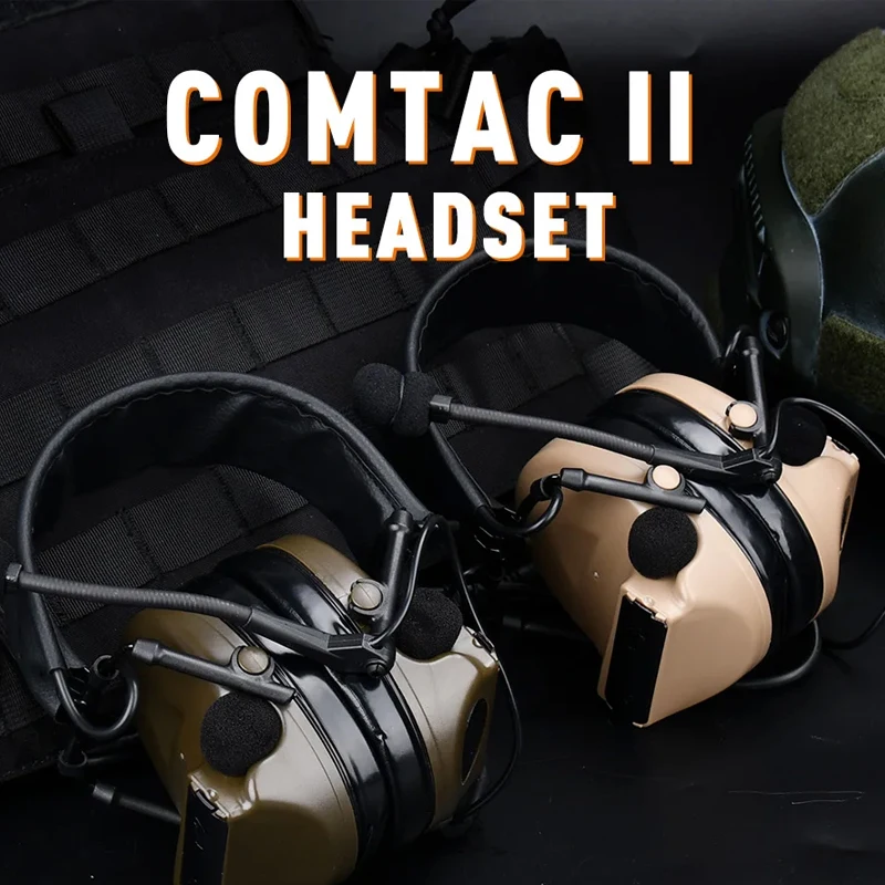 WADSN-auriculares tácticos C2 Comta 2, comunicación para caza al aire libre, tiro, accesorios Airsoft, Kenwood U94 PTT - imagen 2