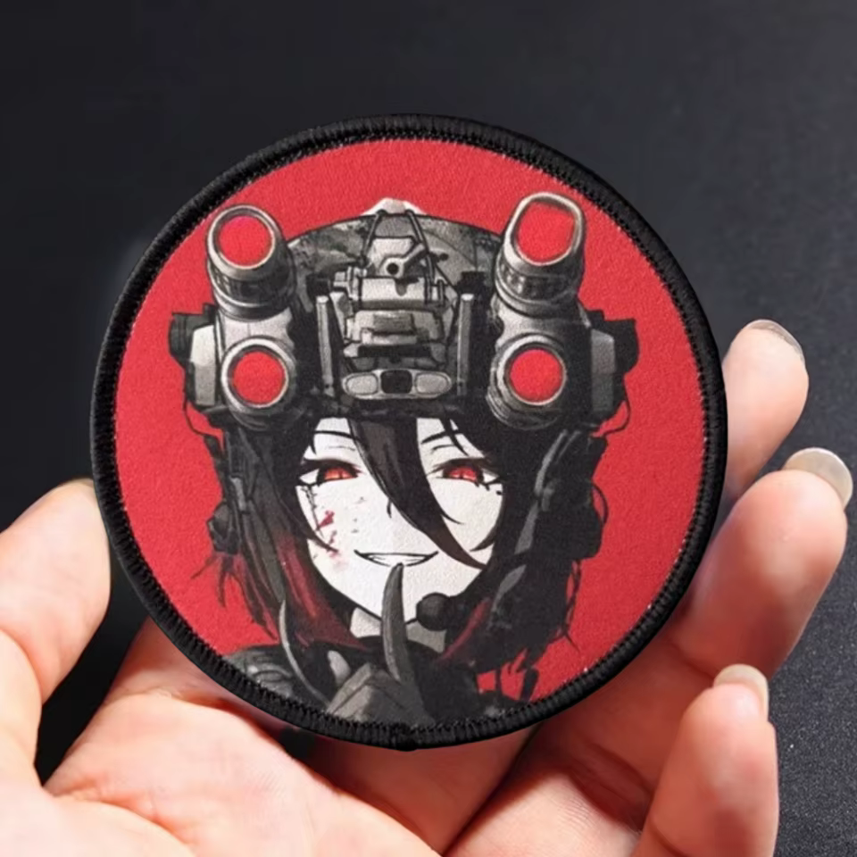 Parche táctico anime chica moral gancho y bucle para mochila Airsoft - imagen 4