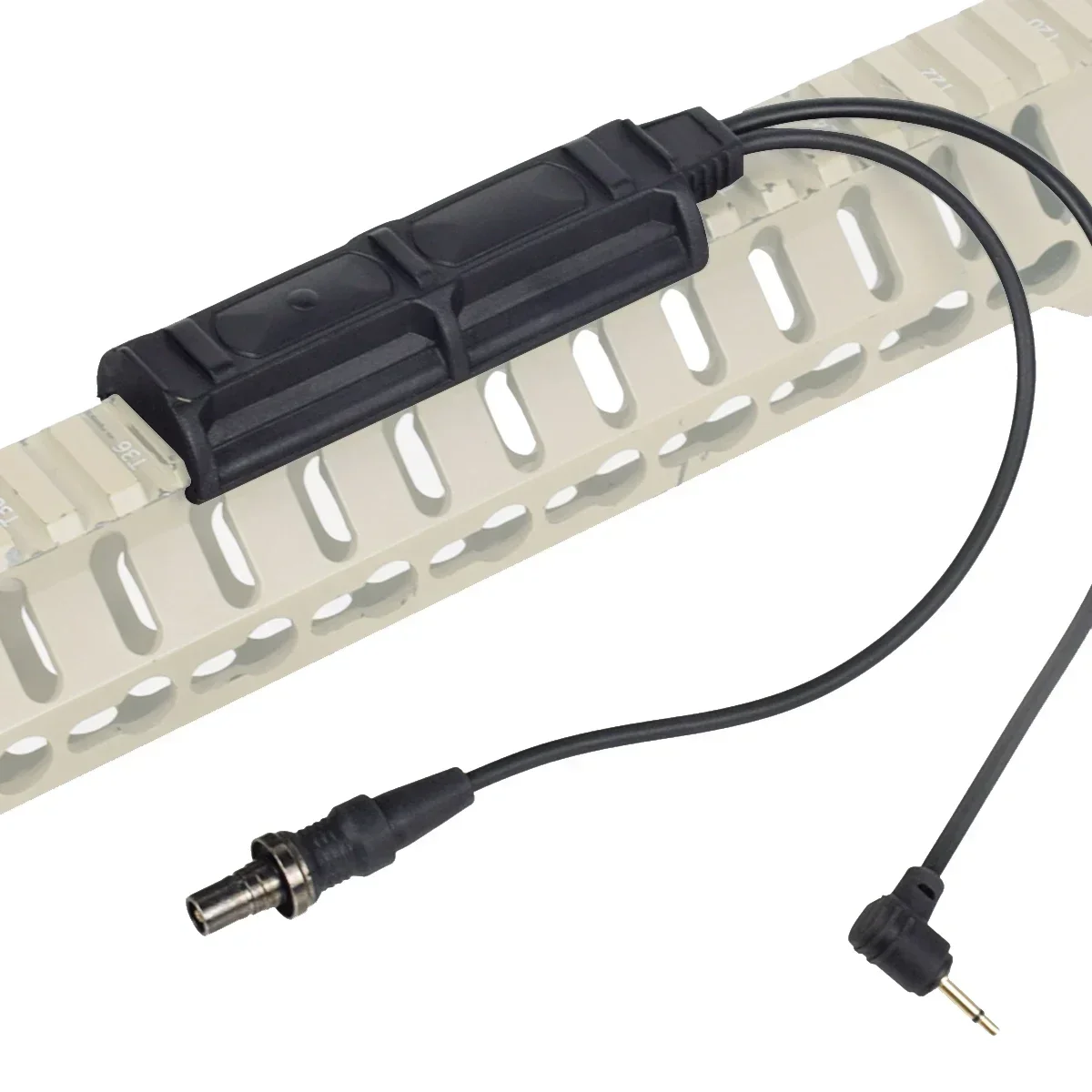 Interruptor doble remoto táctico PEQ15, 2 enchufes de presión SF y interruptor de 2,5mm para AR15 M4 PEQ M3X DBAL Surefire M300 M600, linterna para arma - imagen 3