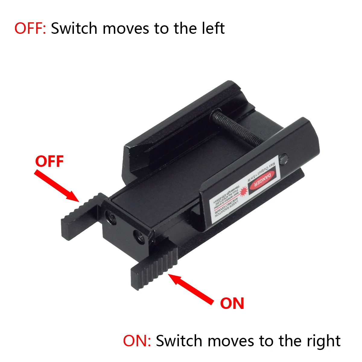 Mini puntero láser táctico de Metal potente, punto verde y rojo, mira para pistola Airsoft, 11mm, 20mm, riel Picatinny para Glock 17, 19, 22 - imagen 4