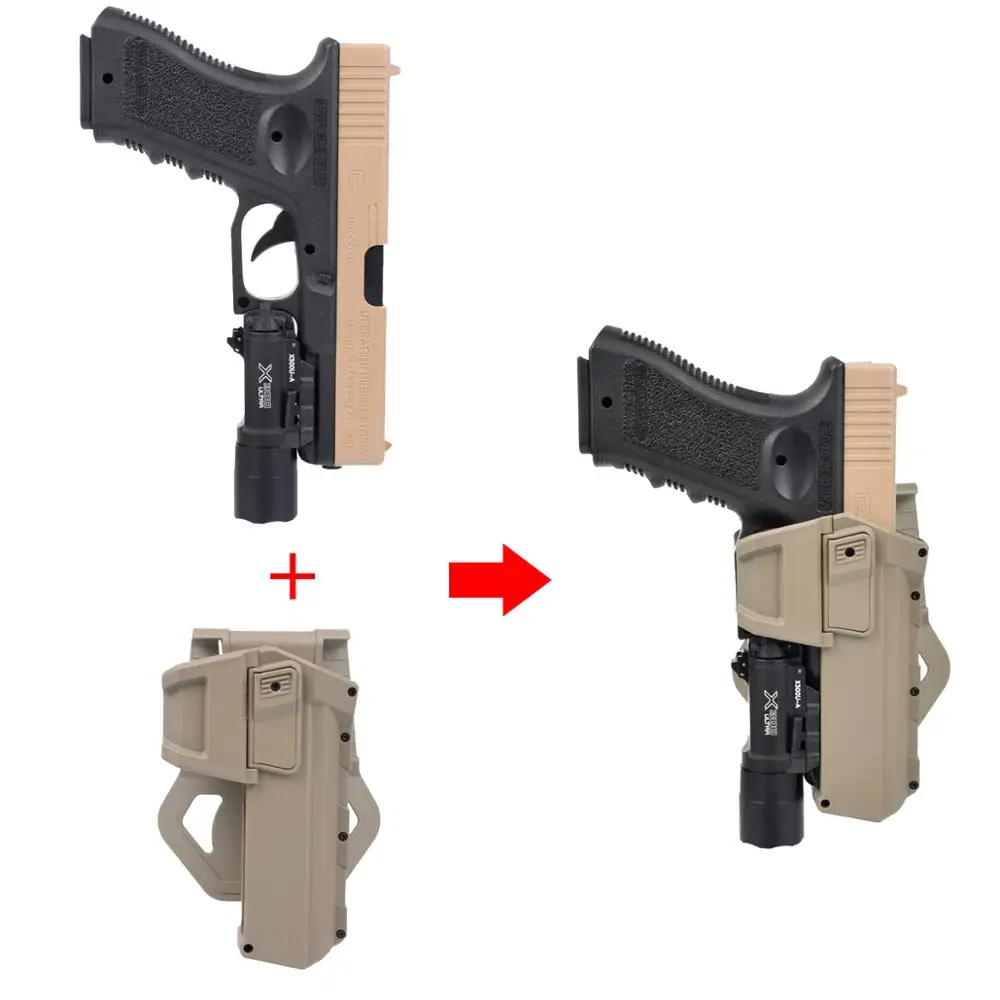 Funda táctica OWB IWB para Glock con linterna X300 X400 - imagen 2