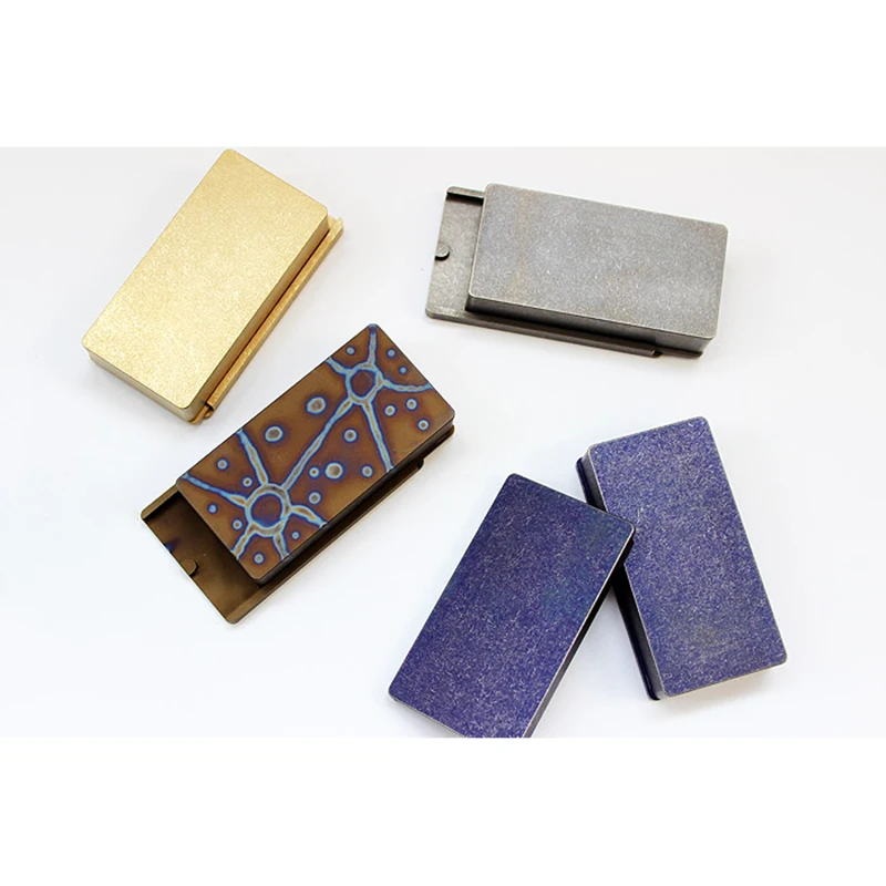 Caja táctica de supervivencia para exteriores, almacenamiento EDC de titanio TC4, caja de hierro de estaño - imagen 4