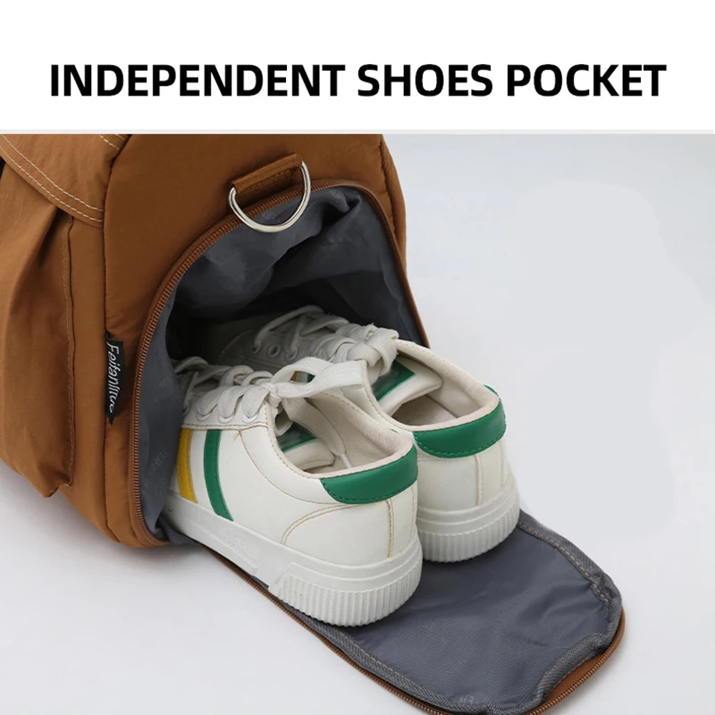 Bolsa de viaje para acampar, bolso cruzado deportivo para gimnasio, senderismo al aire libre, zapatos de Trekking, bolso de bolsillo, bolsa de almacenamiento para negocios y universitarios - imagen 3