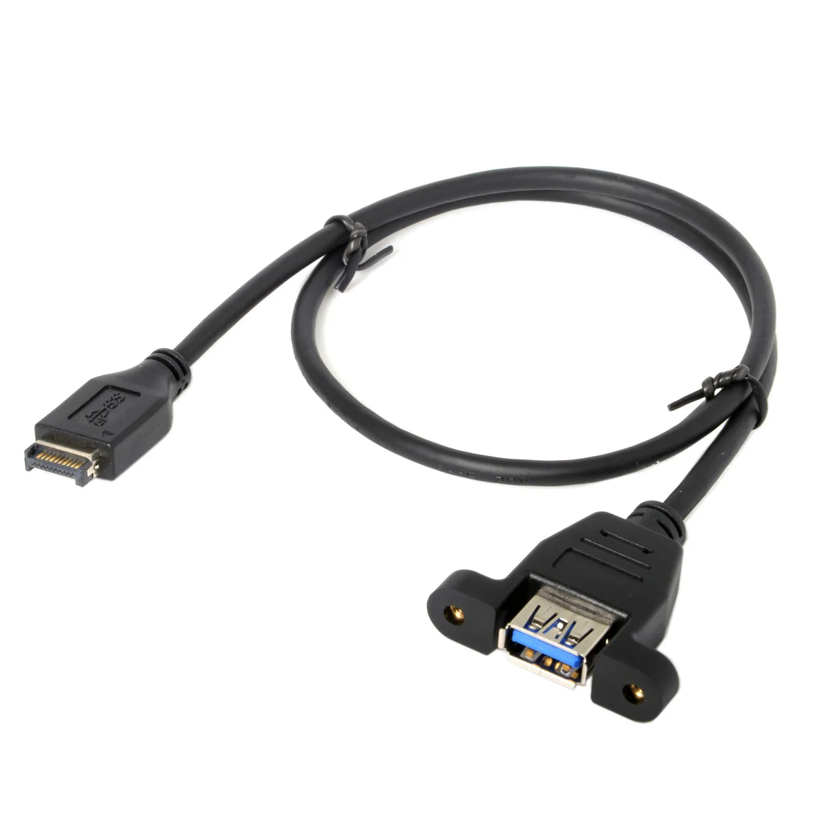 CY-Cabezal de Panel frontal USB 3,1 A USB 3,0, Cable de extensión hembra tipo A, tipo de montaje de Panel de 50cm - imagen 2