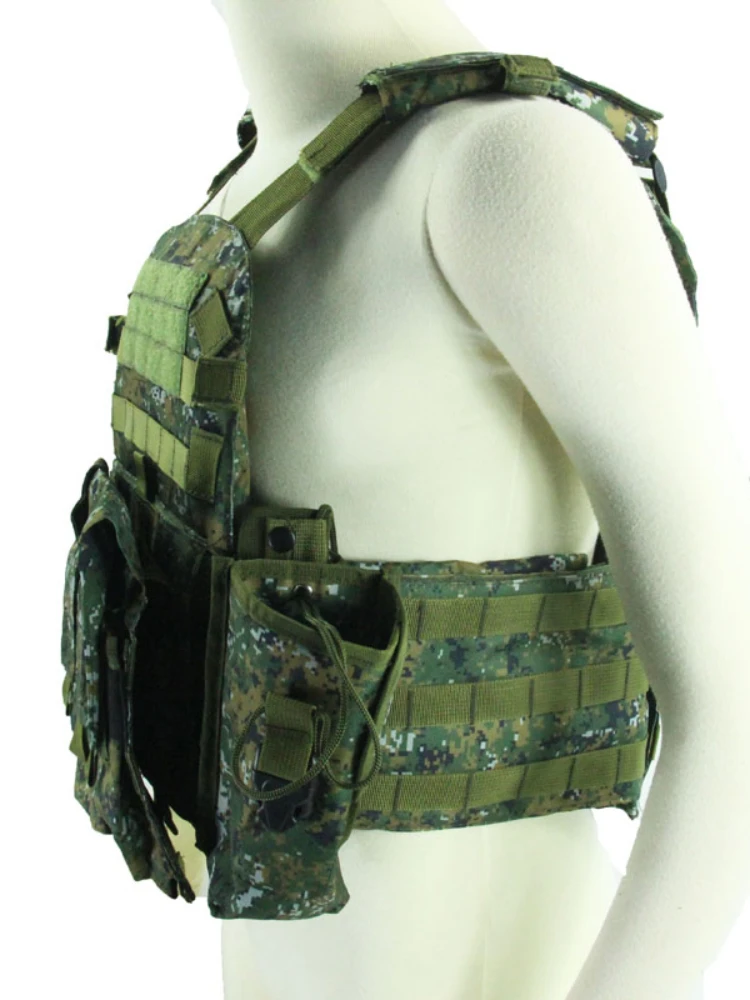 Chaleco táctico de entrenamiento para taladro al aire libre, sistema MOLLE, Kit de accesorios, Camuflaje Digital - imagen 5