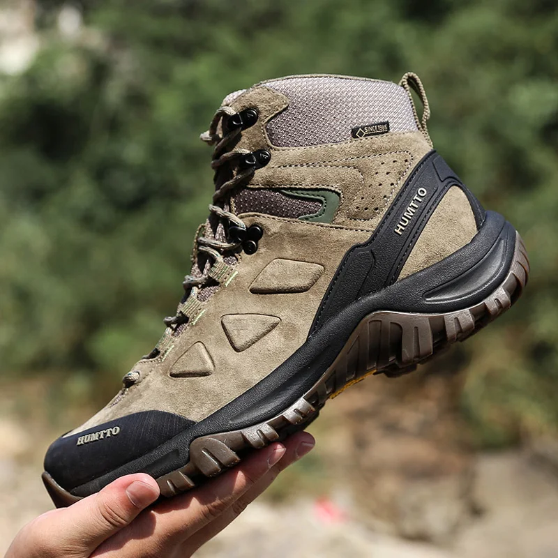 Humtto-zapatos de senderismo impermeables para hombre y mujer, botas de caza de montaña para invierno, zapatos de escalada, deportes cálidos, antideslizantes - imagen 2