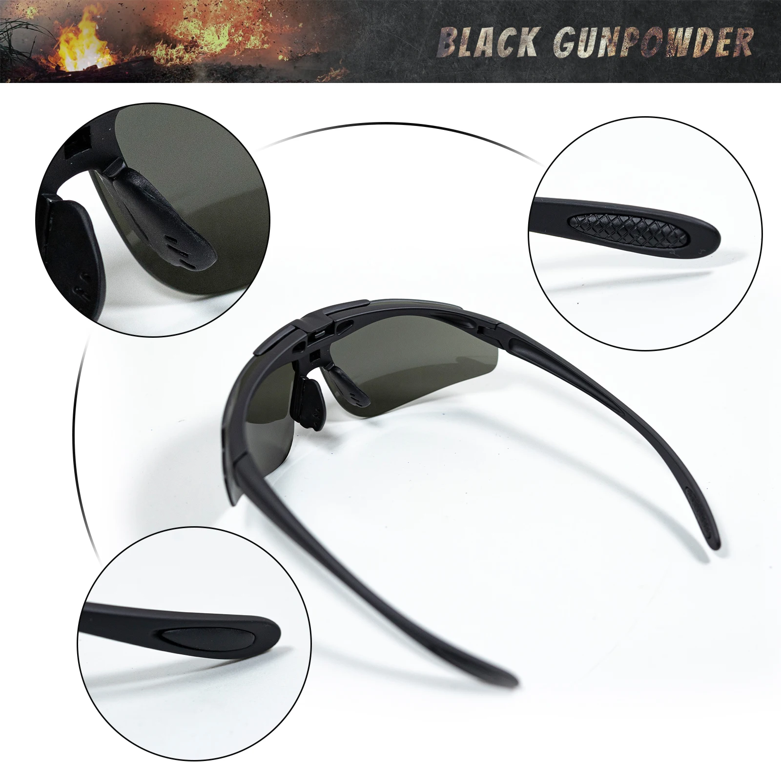 Tiro antivaho Caza irrompible Ciclismo jogging Gafas protectoras - imagen 4