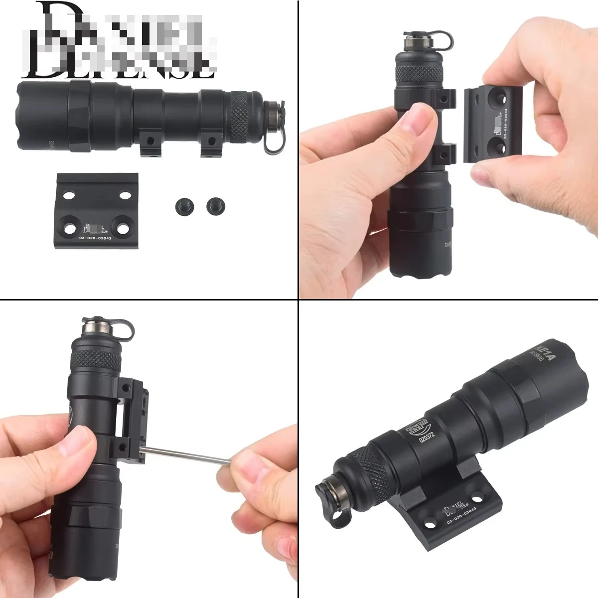 DANIEL DEFENSE Luz de explorador montaje lateral M-LOK carril DD CNC Keymod para SureFire SF M300 M600 soportes de Base de linterna táctica - imagen 3