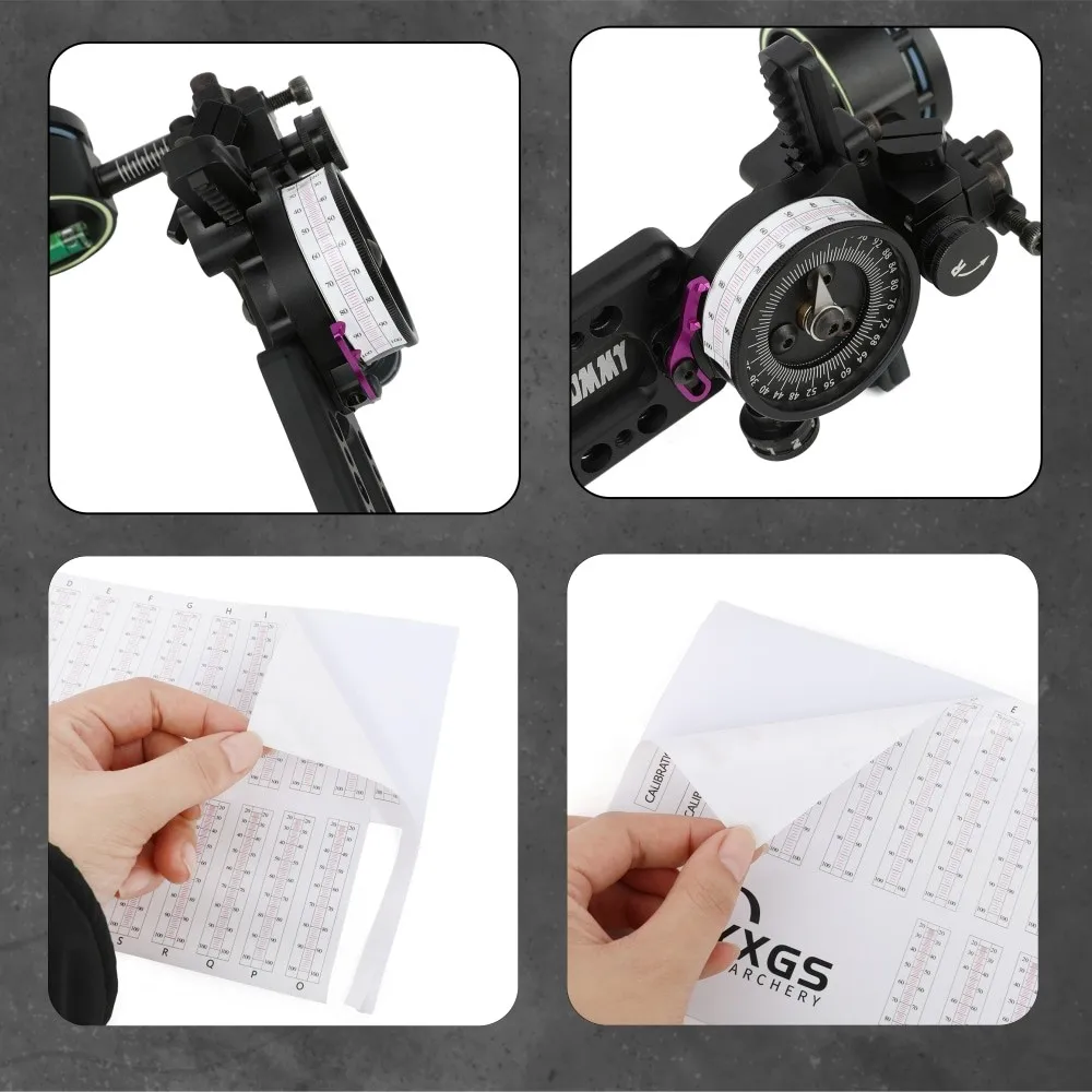 Cinta de mira de repuesto para tiro con arco, 10X, rango extendido, práctica de patio, cinta de mira, cintas de patio, práctica de objetivo de PVC - imagen 3