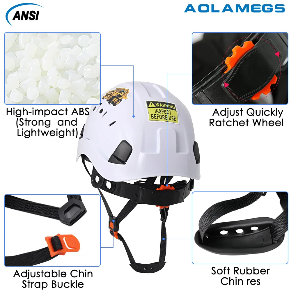 Casco seguridad ABS con visera y gafas integradas – Protección laboral - imagen 5