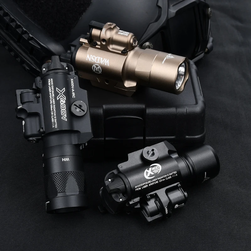 WADSN serie X400 linterna láser colgante luz LED estroboscópica para arma de exploración táctica Airsoft pistola de pistola de caza luz X400V X400U - imagen 4