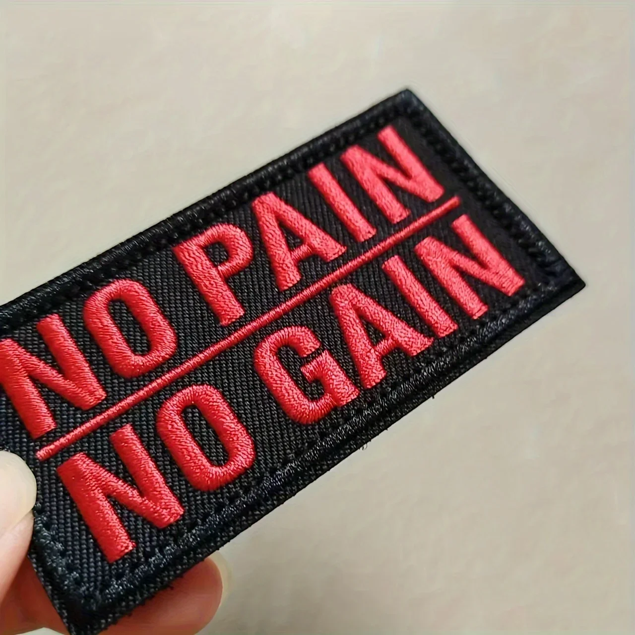 parches velcro mochila tácticos de bordados 1 parche de meme "NO PAIN NO GAIN", divertido aplique de letras bordadas, parche de Velcros para mochilas, chaquetas, chalecos, Molle DIY - imagen 5