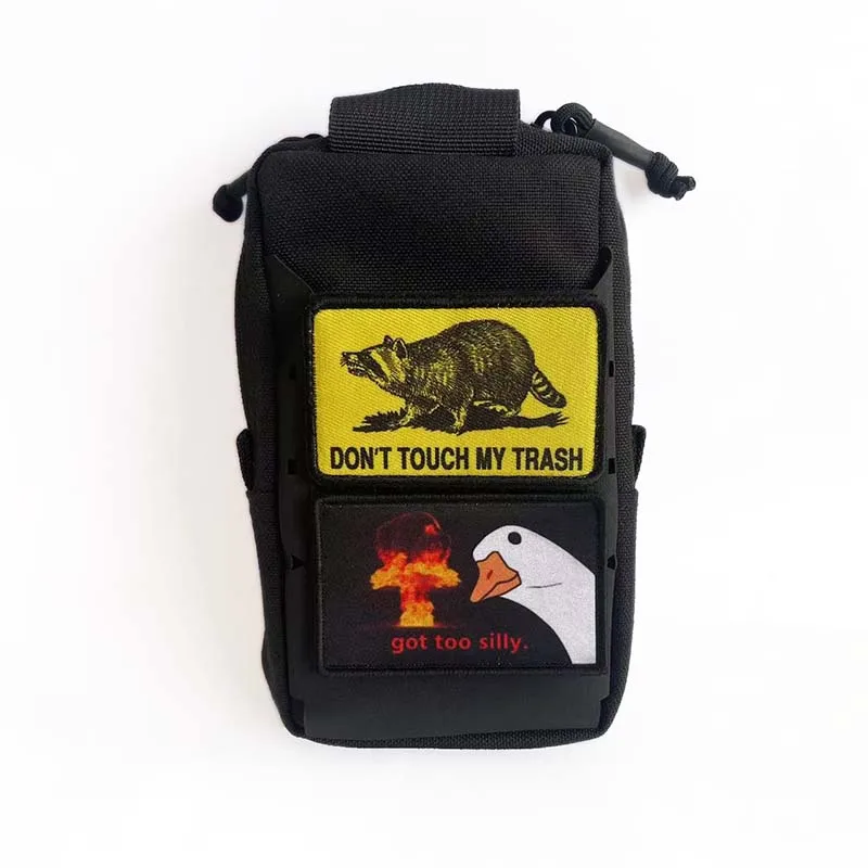 Animales divertidos con apliques de tela con insignia de moral de dicho clásico, GOOSE, CAT, ratón, Rat, Racon, parche táctico de oso para ropa, sombrero - imagen 5