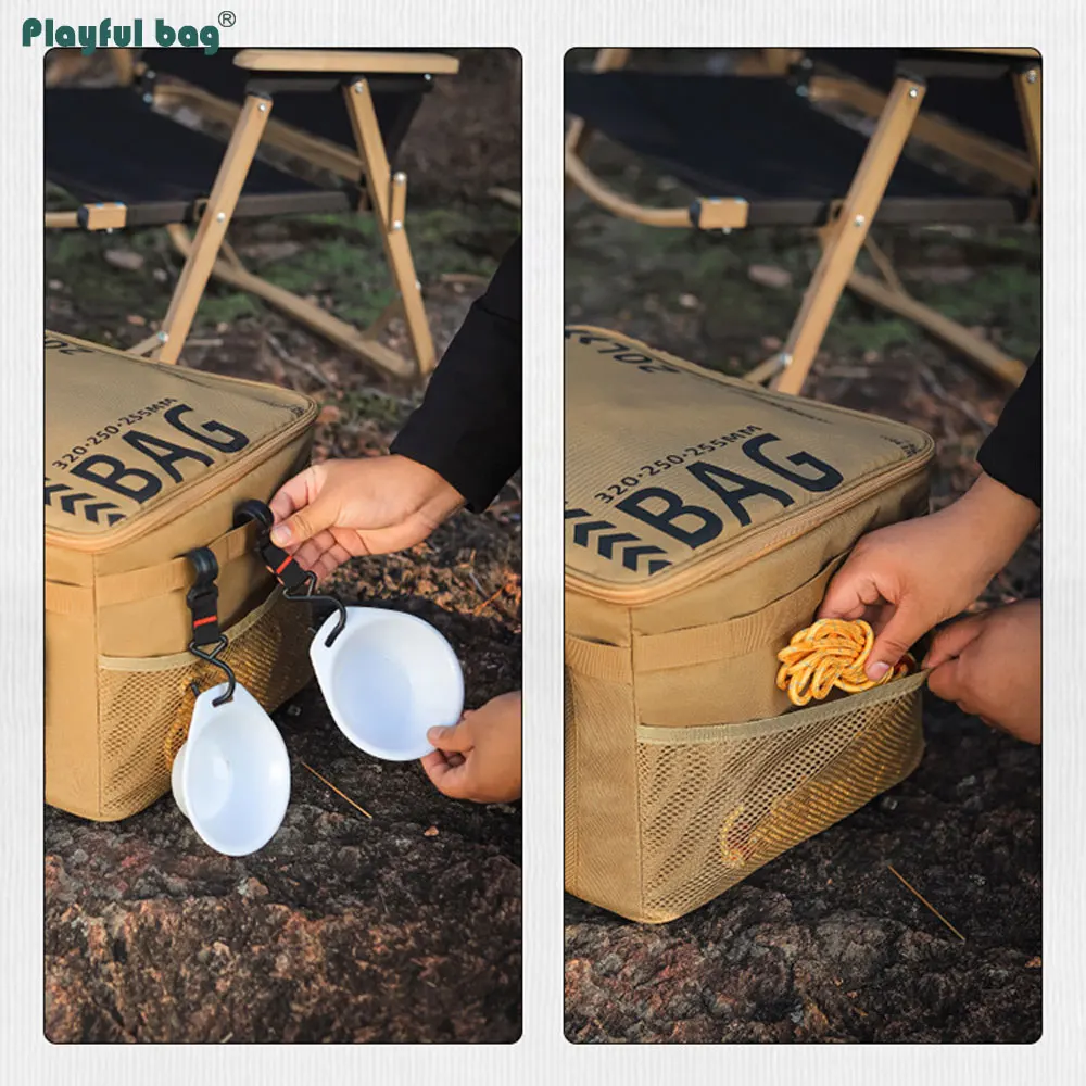 Bolsa de almacenamiento de artículos diversos plegable al aire libre, bolsa de gran capacidad para Picnic, Camping, equipo táctico de viaje, AVA252, 20l - imagen 5