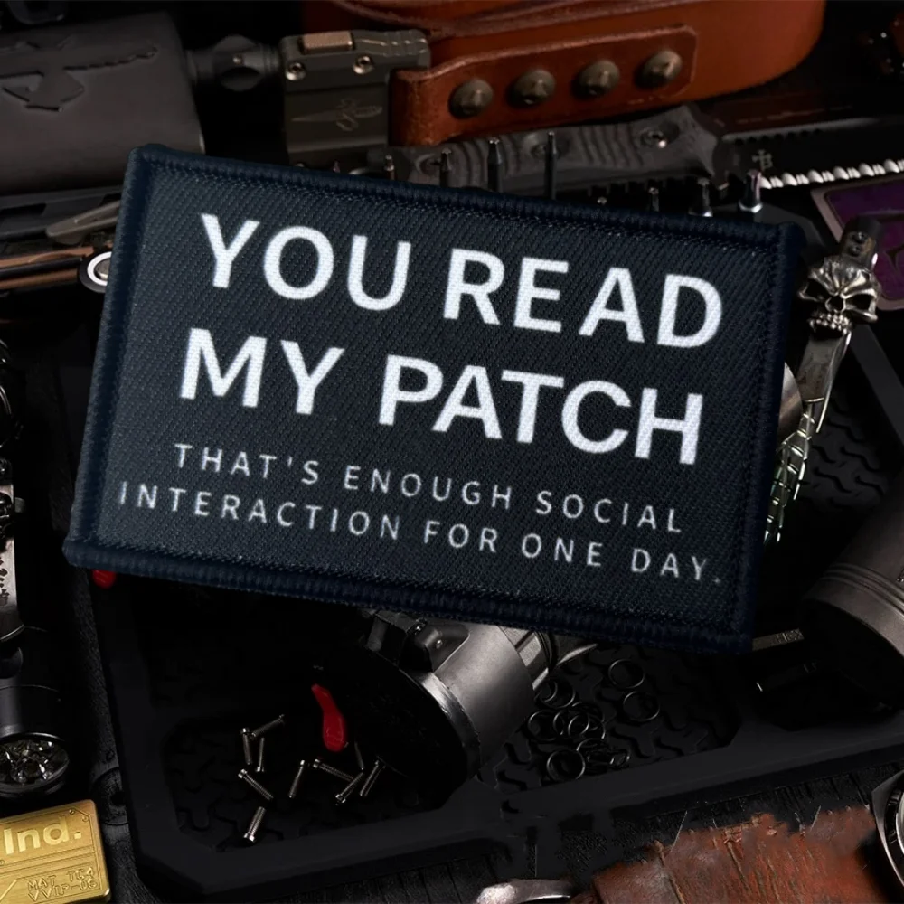 Ti lee mi parche táctico impreso Meme divertido gancho y bucle Airsoft brazalete insignia de moral militar pegatinas decorativas para mochila