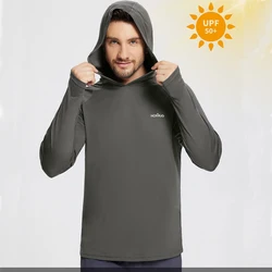 Sudadera con capucha UPF50+ para hombre - secado rápido y cómodo