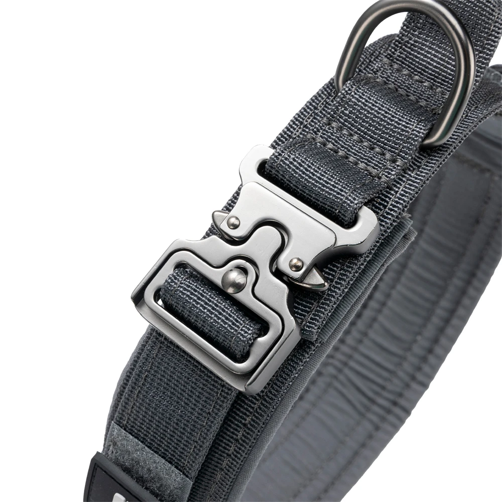 Collar táctico para perro, Collar duradero ajustable con mango, collares medianos y grandes de Shepard alemán, accesorios de entrenamiento para mascotas - imagen 3