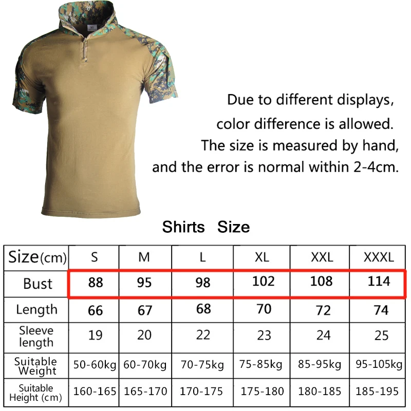 HAN WILD-Camiseta de camuflaje para hombre, camiseta táctica de manga corta para exteriores, traje de rana, camiseta de combate, camiseta de acampada de verano para hombre de talla grande - imagen 3