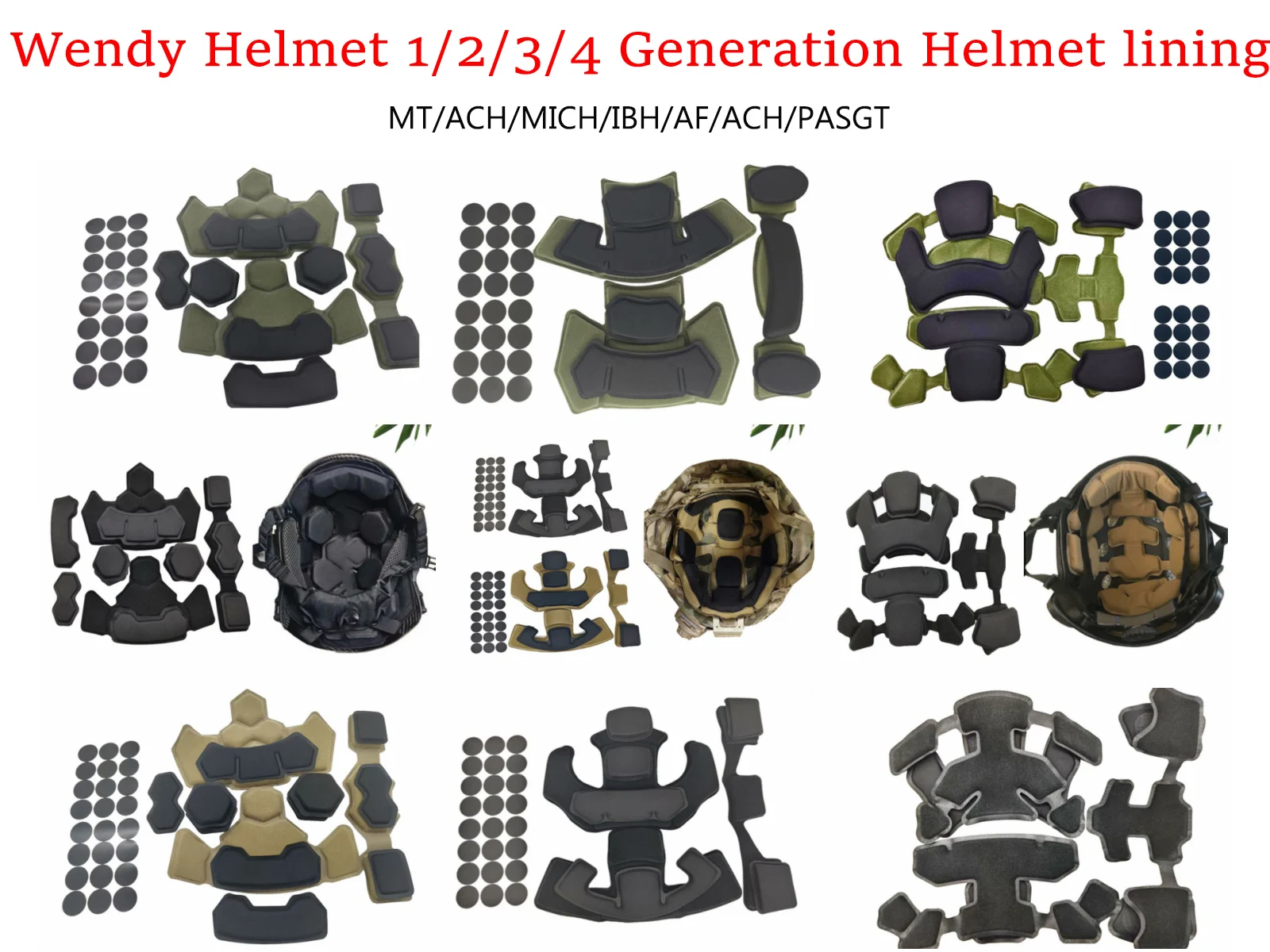 Wendy-Casco forrado con esponja de memoria impermeable, cojín de amortiguación táctica, nueva generación 4 - imagen 3