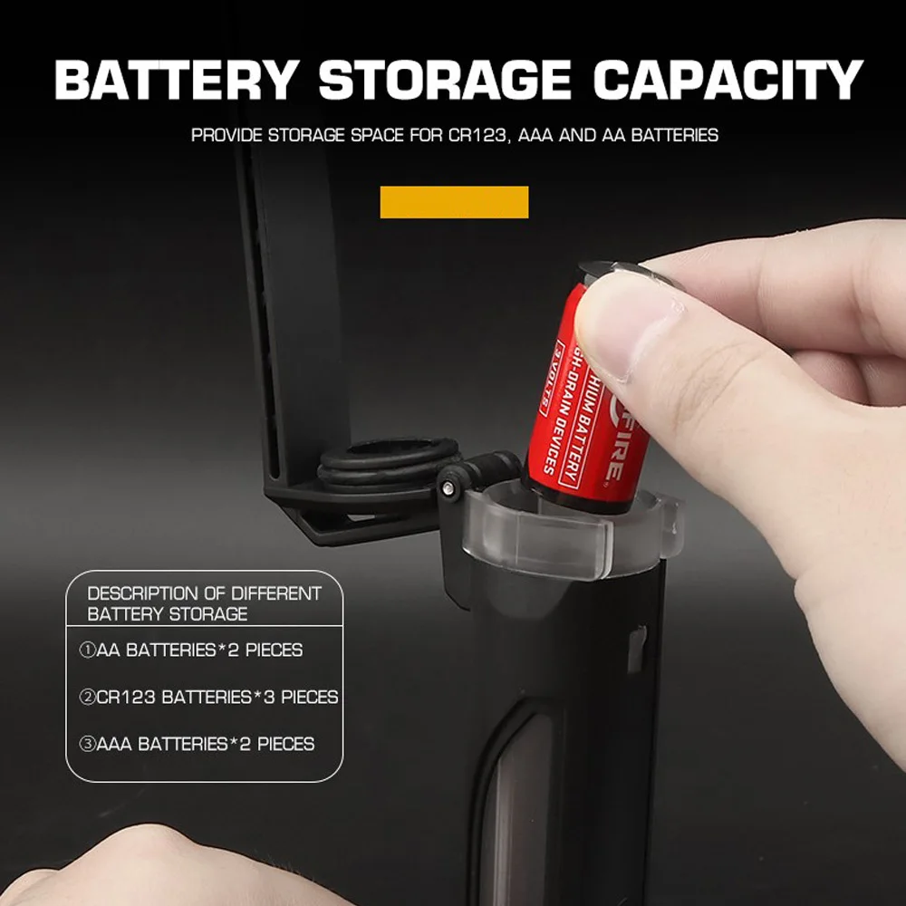 Estuche de almacenamiento de batería táctica, resistente al agua, baterías CR123/AAA/AA, caja de herramientas para acampar y cazar al aire libre, chaleco MOLLE, equipo portátil - imagen 4