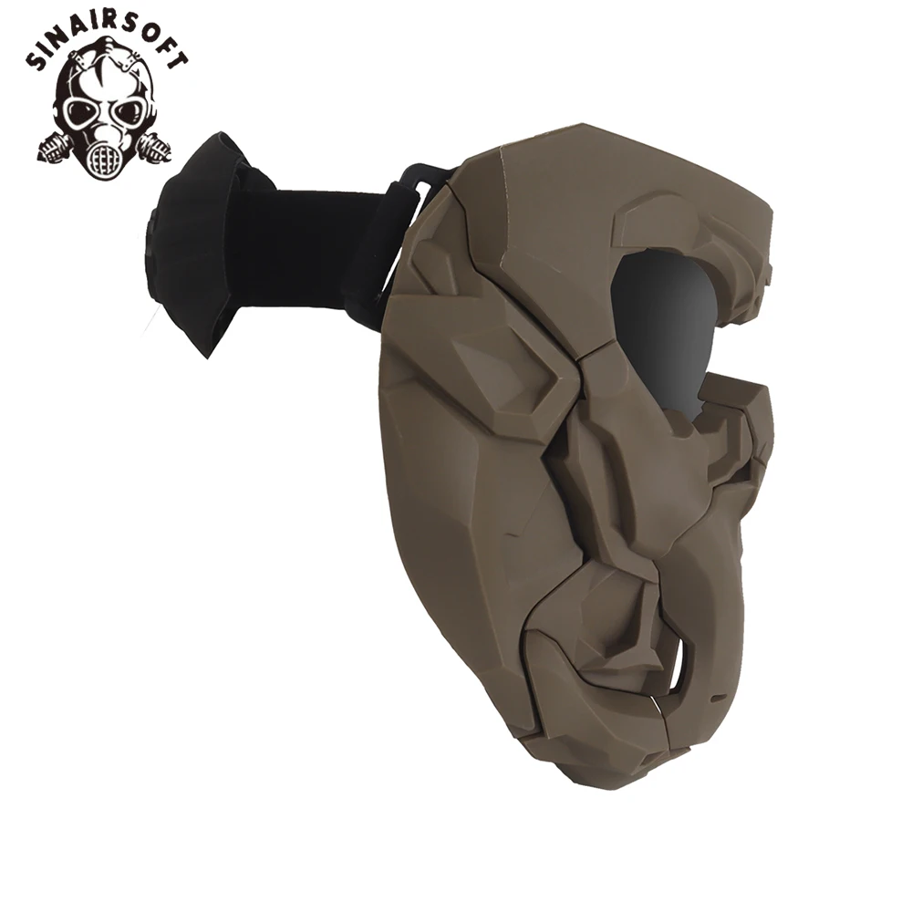 SINAIRSOFT máscara táctica airsoft con visor ajustable y correa - imagen 3