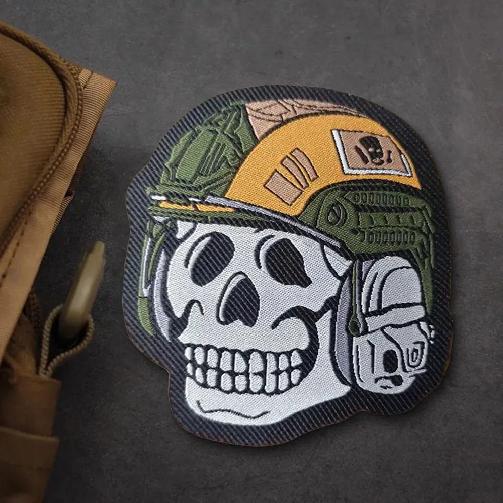 Parches tácticos de operador de esqueleto para ropa, parche de gancho y bucle, insignia militar, brazalete, pegatinas decorativas para mochila - imagen 4