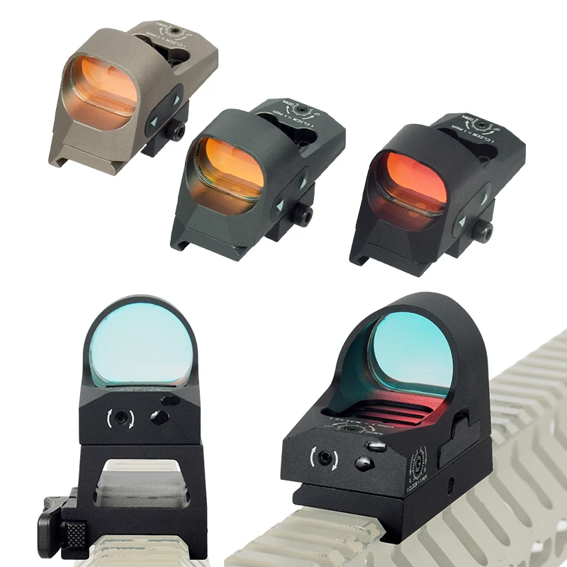 Táctico 1X25MM compacto 3MOA punto rojo mira réflex pistola Rifle caza mira Picatinny montaje bajo 1,41 Riser QD Mount
