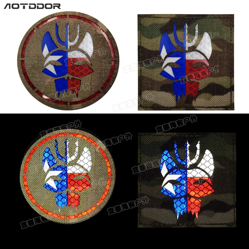 Parche de tela de camuflaje del desierto americano, insignia de identificación infrarroja, insignia de camuflaje, gancho y bucle, parche para ropa, costura milita - imagen 4