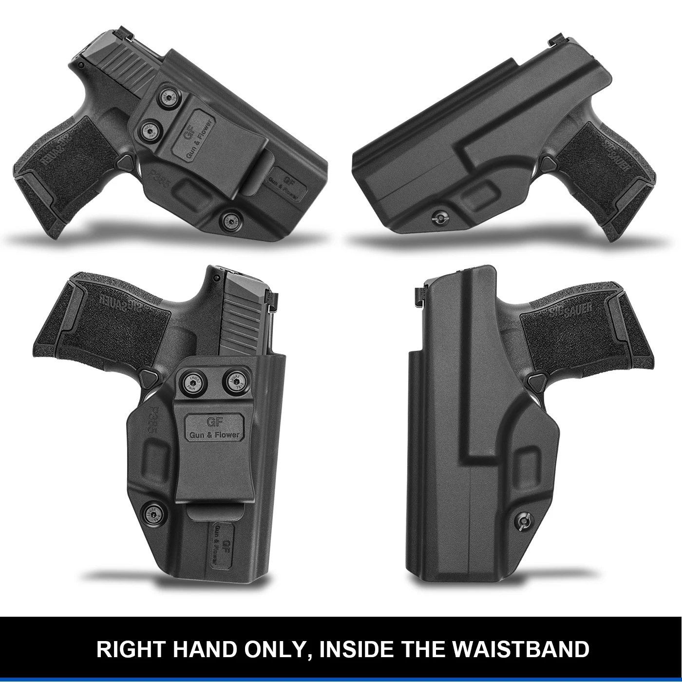 Sólo para SIG P365/P365 SAS/P365X, funda de polímero, soporte de banda para la cintura interior, bolsa táctica, accesorios Airsoft, mano derecha - imagen 5