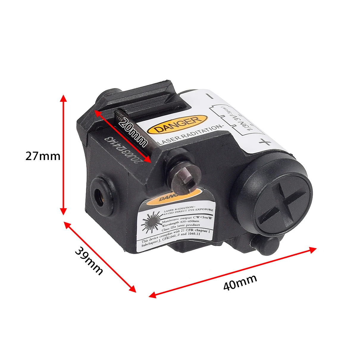 Mira láser táctica verde/roja para Glock 17 mini - imagen 5