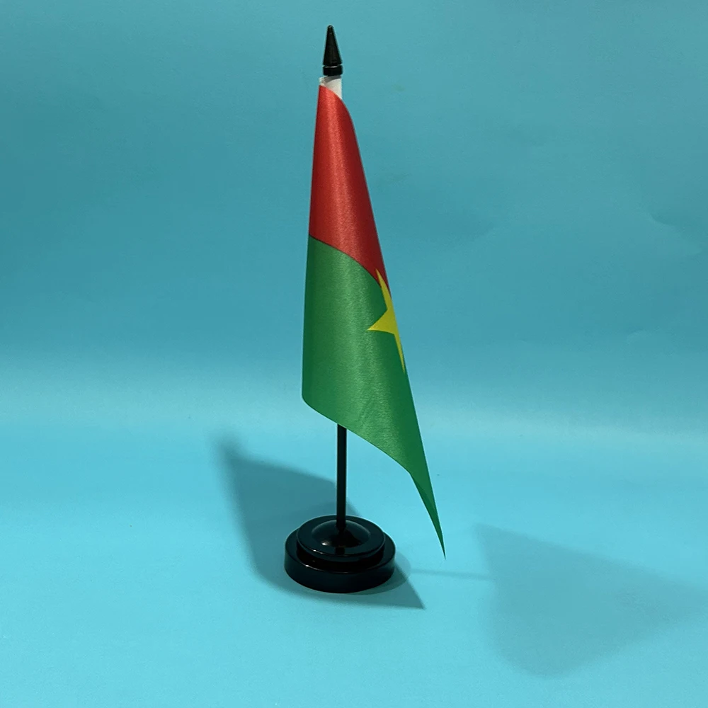 Bandera de Escritorio SKY FLAG de Burkina Faso, 14x21cm, Poliéster, Bandera Nacional de Burkina Faso, Adorno de Escritorio - imagen 5