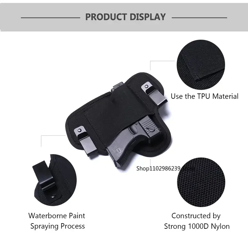 Funda de pistola IWB ajustable oculta diestra cinturilla interior - imagen 4