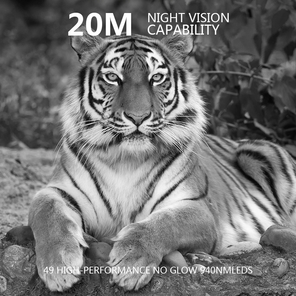 Cámara de rastreo PR200 PRO de 16MP, videocámara de caza Led Ir de 940nm, Ip54, impermeable, visión nocturna, trampa para fotos, exploración silvestre, 49 unidades - imagen 4