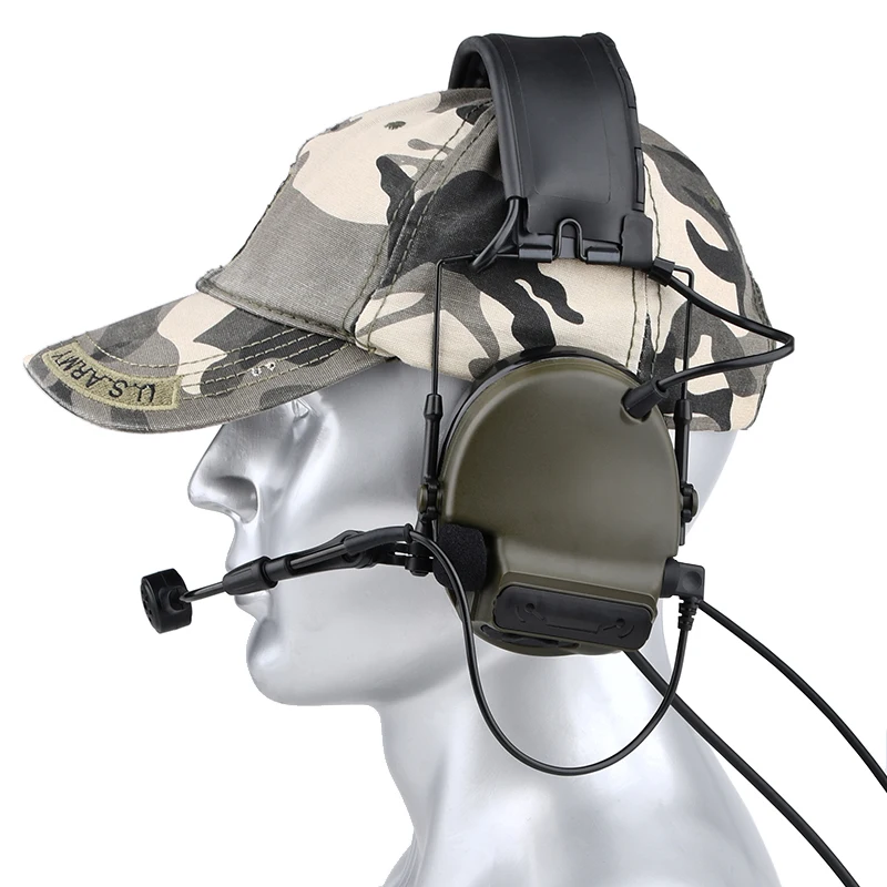 WADSN-auriculares Comta III de doble línea, enchufe 7,0 para walkie-talkie PTT, auriculares para caza y tiro, pastilla civil y reducción de ruido - imagen 5