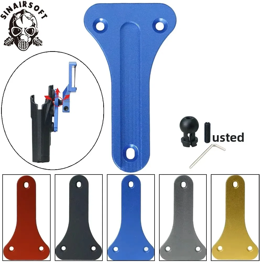 SINAIRSOF IPSC IDPA adaptador de pistolera ajustable tipo T CNC aluminio competencia engranaje de extracción rápida accesorios multiángulo - imagen 2