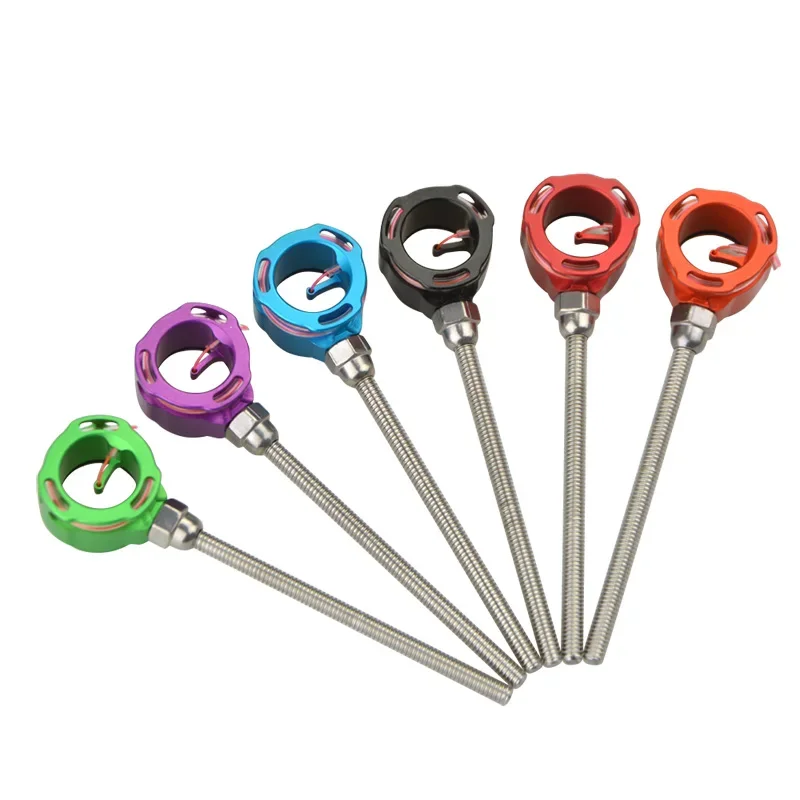 1 unidad TR1005 arco recurvo cabeza de puntería 0,019 "Pin de mira óptica de fibra roja mecanizado CNC tiro con arco accesorios de caza - imagen 3