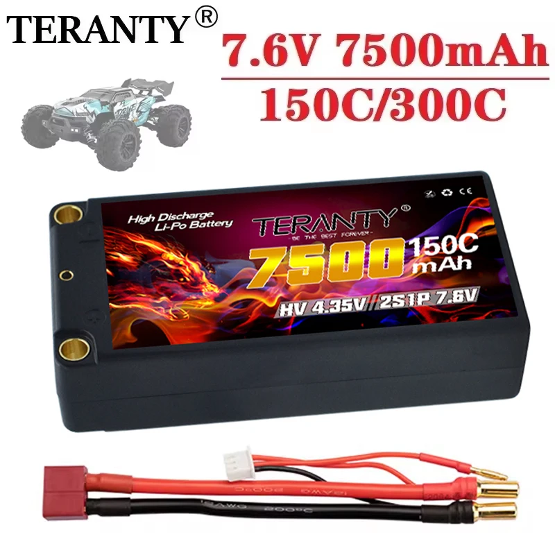 Batería LiPo TERANTY MAX 300C 2S 7,6V 7500mAh 150C para RC 1/10
