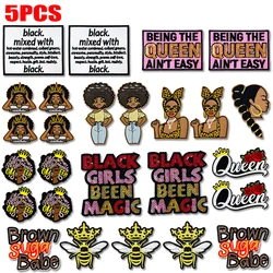 Parche termoadhesivo Black Girls Been Magic bordado DIY