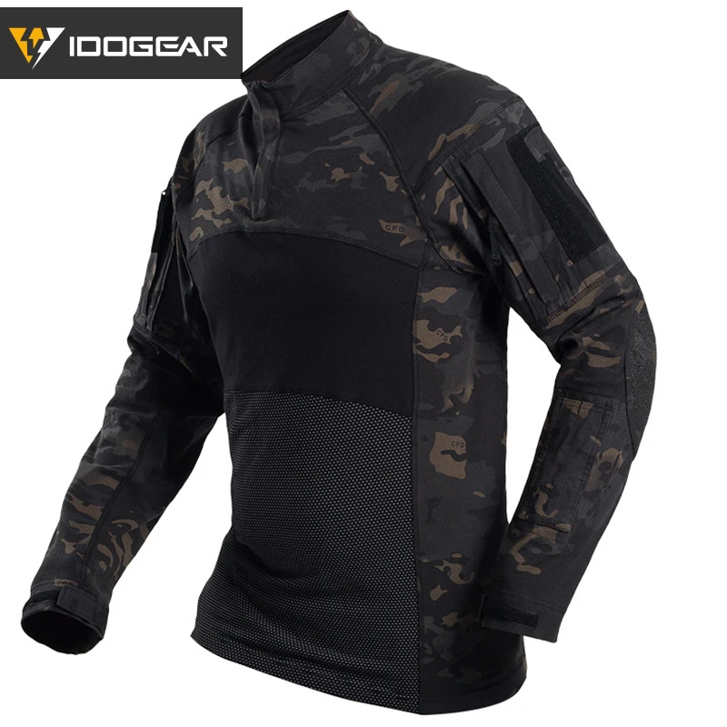 IDOGEAR-camisa táctica Molle de caza, camisa elástica ACS, Top de manga larga, Airsoft, deporte al aire libre, combate, transpirable - imagen 3