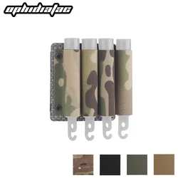 OPHIDIAN-Paquete de palos luminosos MOLLE, 4 paquetes, bolsa de almacenamiento, equipo de pistola de aire para caza y pesca, aventura al aire libre