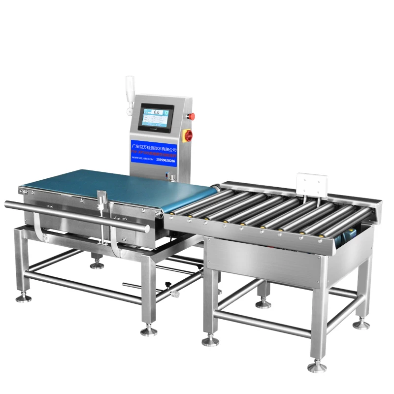 Máquina de pesaje en línea de alimentos del fabricante Máquina clasificadora de pesas de nivel 10 Pesaje dinámico de cajas de bolsas de aperitivos - imagen 4